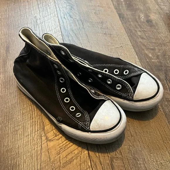 Converse Kids Black and White Canvas Sneakers - Picture 1 of 3